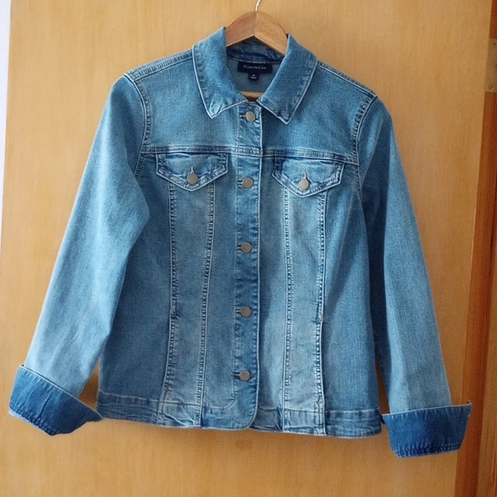 Charter Club Stretchy Denim Jacket Size M - Picture 5 of 8
